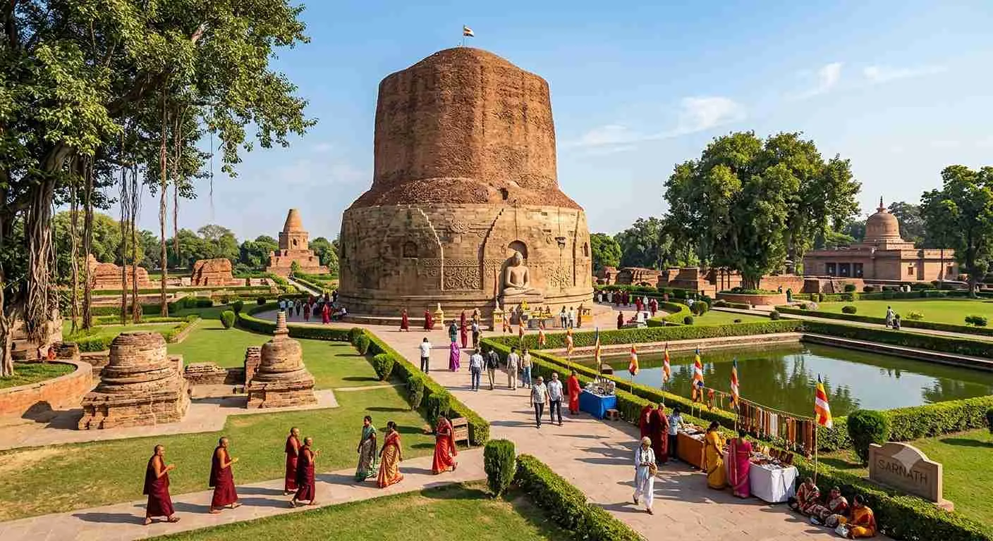Sarnath Dhamek Stupa near Varanasi